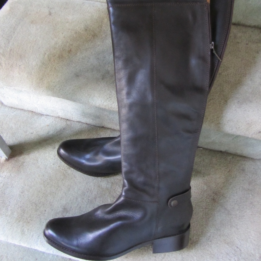 SEYCHELLES BROWN LEATHER OVER KNEE BOOT SZ10 NWOT
